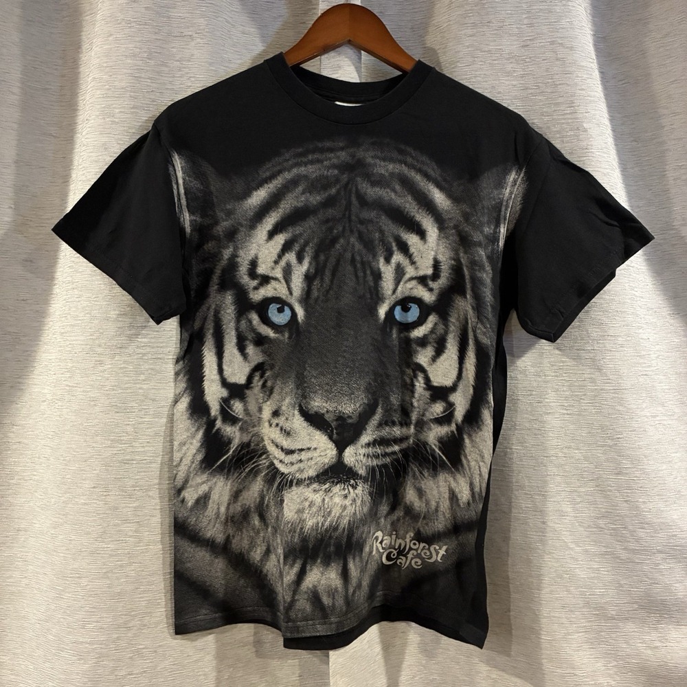 Vintage 90s Rainforest Cafe Siberian Tiger T-Shirt Single‎ Stitch Animals M